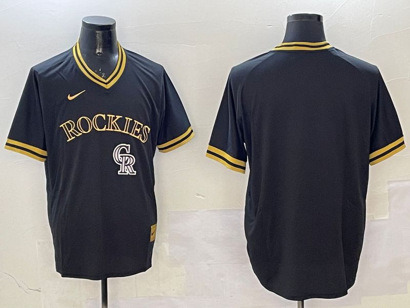 Men Colorado Rockies Blank Black Gold Game 2025 Nike MLB Jersey style 2->colorado rockies->MLB Jersey